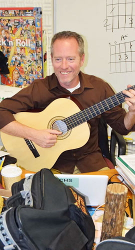 The Community High School staff singing